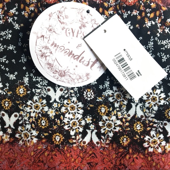 Gypsies & Moondust Boho Floral Woven Shift Tunic - Picture 6 of 6